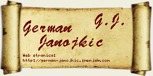 German Janojkić vizit kartica